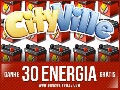 Ganhe 30 de energia grátis na sua cidade do CityVille 08-05-13